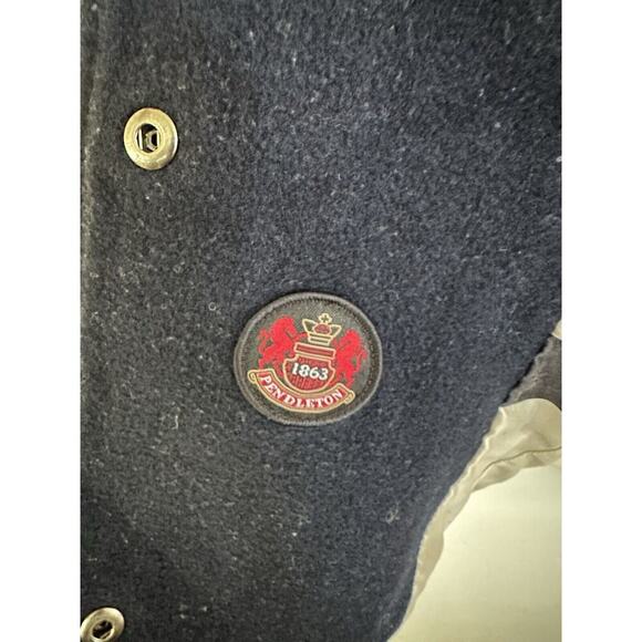 PENDLETON ROSLYN WATERPROOF LAMBSWOOL BLEND HOODED COAT BLUE NAVY Size S/P - Picture 11 of 11